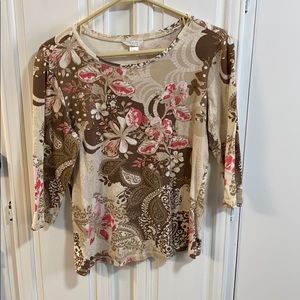 3/4 length sleeved blouse